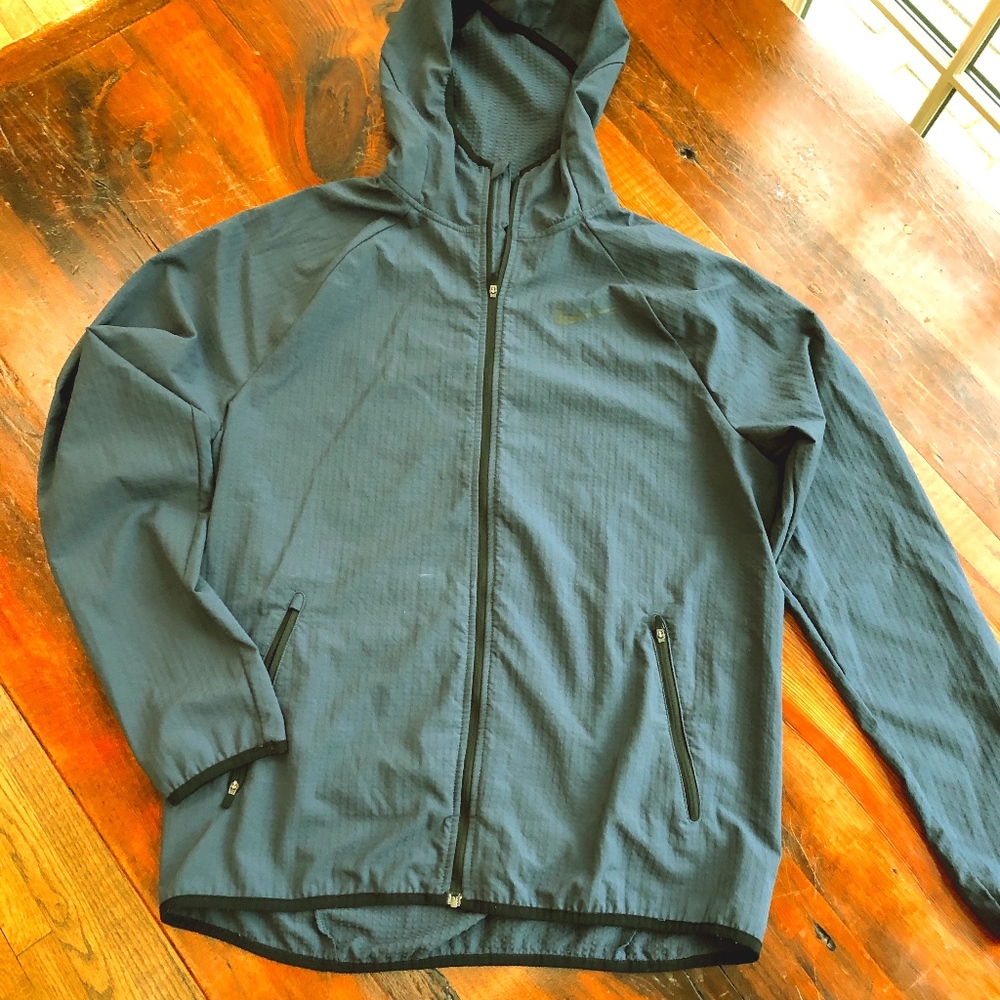 Nike Dri-Fit Runners Jacket Mens M Blue/Grey